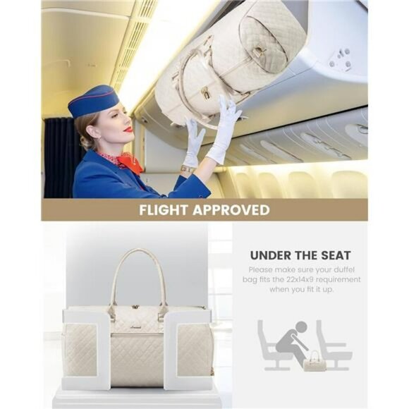 LOVEVOOK Weekender Travel Duffel Bag with Shoe Compartment Toiletry Bag Set - Picture 5 of 7